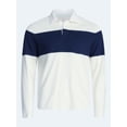thumbnail image 5 of Free Assembly Men's Striped Cotton Rugby Shirt with Long Sleeves, Sizes S-3XL, 5 of 6