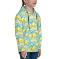 thumbnail image 3 of Lsque Yellow Lemon Patten Youth Hoodie Sweatshirt Pullover with Kangaroo Pocket Boys and Girls Hoodie Warm Hoodie for Kids-Large, 3 of 6