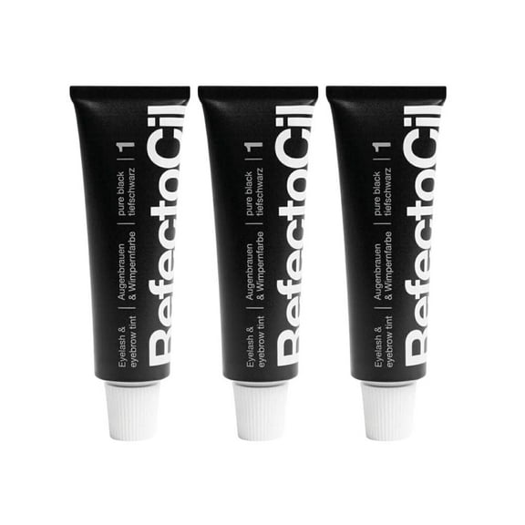 RefectoCil Eyebrow and Eyelash Dye No:1 Black 15 ml 3 Pack