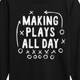 thumbnail image 3 of Instant Message - Making Plays All Day - Toddler & Youth Long Sleeve Graphic T-Shirt, 3 of 6