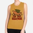 thumbnail image 2 of Sleigh Tis the Season Women's Muscle Tank Small Antique Gold, 2 of 5