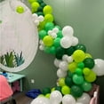 thumbnail image 4 of 75pcs Green and White Balloons, 12Inch Dark Green and White Party Confetti Latex Balloons for St.Patrick's Day Birthday Baby Shower Jungle Decorations, 4 of 14