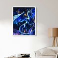thumbnail image 3 of ARISTURING  Dragon Decor Wall Art Blue Space Galaxy Pictures Dragon Canvas Prints Painting Modern Home Framed Artwork for Bedroom Living Room 16x20in, 3 of 4
