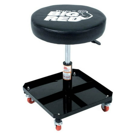 Mobile Mechanics Seat - Torin TR6350 Big Red Rolling Pneumatic Creeper Garage/Shop Seat: Padded Adjustable Mechanic Stool