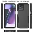 thumbnail image 4 of For Motorola Moto G Stylus 5G 2023 Case, Phone Case for Moto G Stylus 5G 2023 6.5 inch ,Takfox Shockproof Protection Heavy Duty Armor Hard Plastic & Rubber Rugged Bumper 2-in-1 Case Cover( Black), 4 of 11