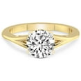 thumbnail image 3 of 5 Carat IGI Certified Round Shape Lab Grown Diamond Engagement Ring | 14K Yellow Gold | Cynthia Split Shank Diamond Ring | FG-VS1-VS2 Quality Friendly Diamonds, 3 of 5