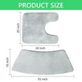 thumbnail image 2 of Tripumer Set of 2 Corner Shower Mats Bathroom Rugs U Shape Mats for Corner Shower Bath Light Gray, 2 of 8
