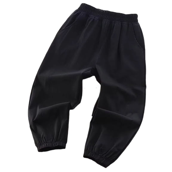 SJLDQY Boys Baggy Sweatpants Elastic Waist Straight leg Joggers Athletic Pants Loose Casual Trousers with Pockets