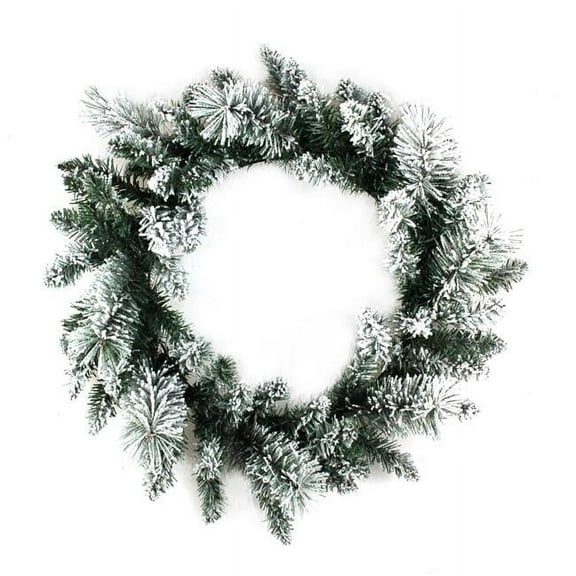 24 in. Artificial Wreath, White