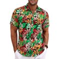 thumbnail image 4 of GENTS BLISS Short Sleeve Men Hawaiian Shirts Floral Print Button Down Shirts for Men Casual Beach Shirts, 4 of 8