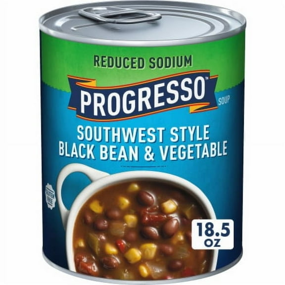 2X-Progresso Gluten Free Reduced Sodium Southwest Style Black Bean & Vegetable Canned Soup - 18.5 oz