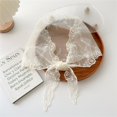 thumbnail image 4 of ROZYARD 1950s Retro Hair Tie Lace Triangle Scarf Mantilla Veil Tulle Scarf Mass Veil, 4 of 20