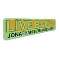thumbnail image 3 of Live Bait Novelty Sign, Metal Wall Decor - 4x18 inches, 3 of 4
