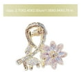 thumbnail image 3 of 2 Pcs Flower Hair Clip Clips Glitter Barrettes Mini Claw Women's Girl Pink, 3 of 6