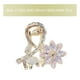 thumbnail image 2 of AURARMLET 2Ud Clip De Con Flor De Cristal Rosa Flexible Y Resistente Para Largo O Corto, 2 of 7