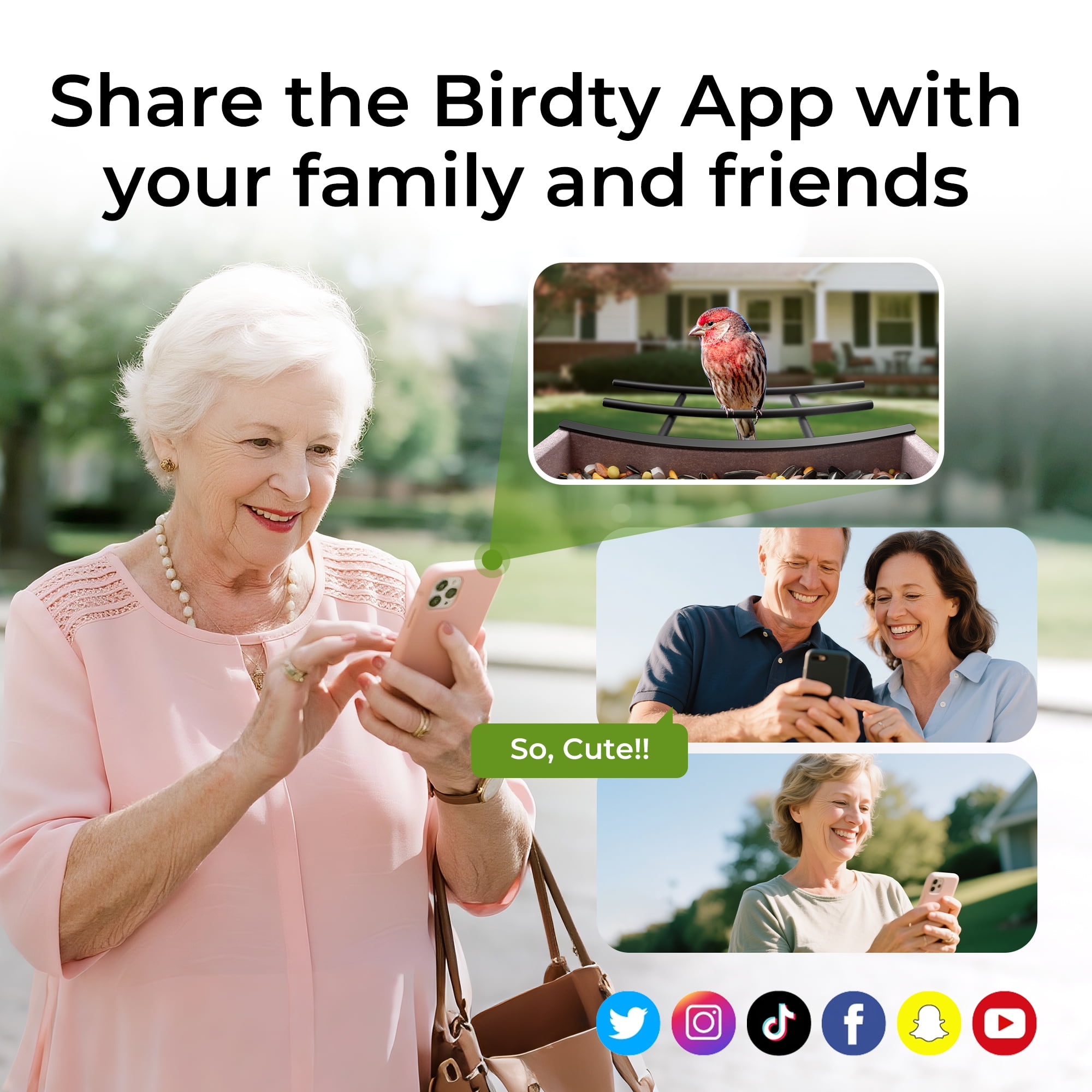 TT Nature HDPE Smart Bird Feeder with Camera, Solar Powered, AI Bird Identification, Auto Capture & Instant Alerts,  Perfect Gift for Bird Lovers