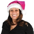 thumbnail image 2 of Santa's Deluxe Pink Velvet Hat, 2 of 2