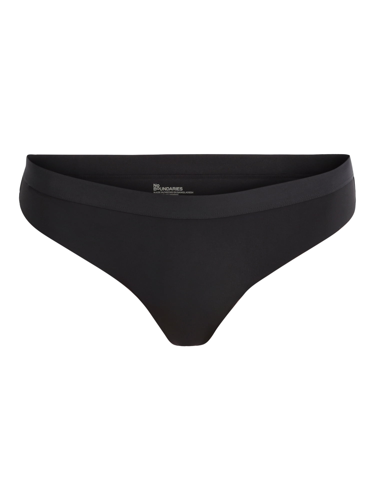 (3 pack) No Boundaries Micro Thong Panty, Women’s and Women’s Plus, Sizes S-XXXL