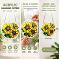 thumbnail image 5 of Jigsaw Acrylic Puzzle Suncatcher, Flower and Sunset Stained Glass Style Window Hanging Ornament, 7.5 Inch Sun Catcher with Multiple Floral & Nature Designs for Home & Window Decor, 5 of 8