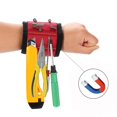 thumbnail image 2 of Magnetic Wristband Magnet Arm Band 10 Strong Neodymium Magnets Embedded Throughout Wristband ,Easy to Operate, 2 of 7