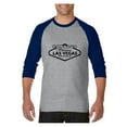 thumbnail image 1 of MmF - Mens Raglan Sleeve Baseball T-Shirts, up to Size 3XL - Welcome to Las Vegas Nevada, 1 of 4