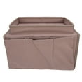 thumbnail image 3 of NIKOU Sofa Storage Bag Armrest Organizer Armchair Couch Holder 4 Pockets TV Remote Control with Cup Tray(brown), 3 of 7