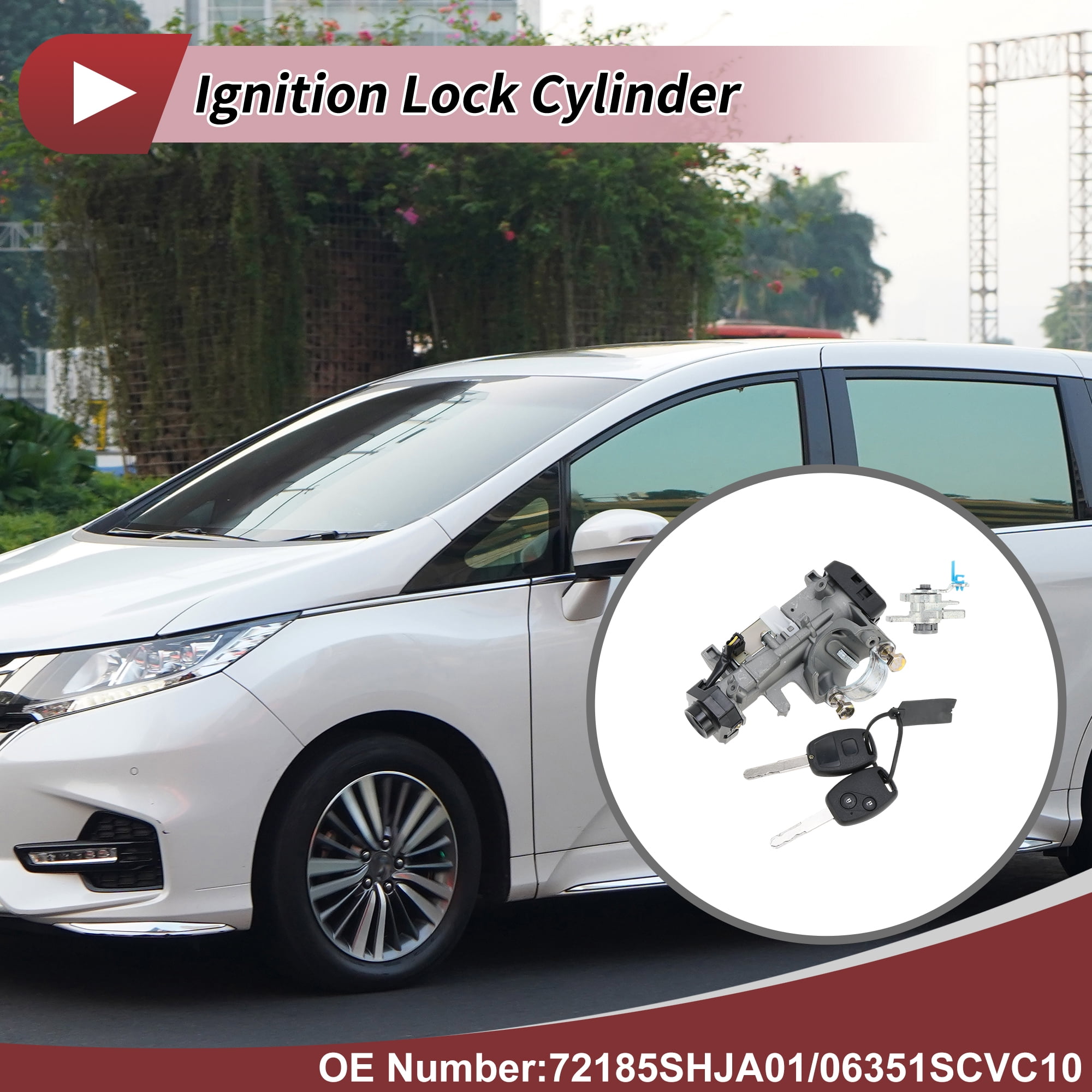 Unique Bargains Ignition Lock Cylinder for Honda Odyssey 2005-2010 with Keys