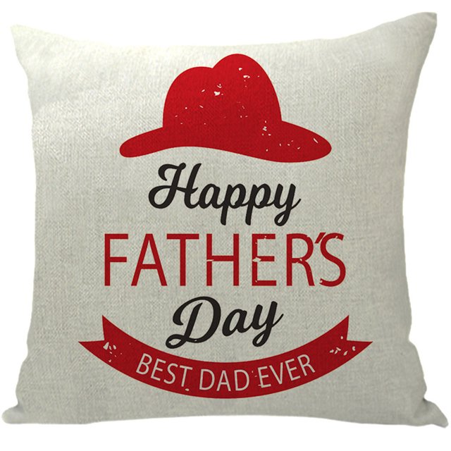 Up to 65% Off SMihono Father's Day Pillowcase Cartoon Style Linen Digital Printing Pillowcase