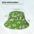 thumbnail image 6 of Bingfone Cows With Calfs Green Bucket Hat For Men Women,Packable Reversible Printed Sun Hats,Fisherman Outdoor Travel Hiking Beach Caps, 6 of 9