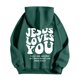 thumbnail image 5 of MHFRRA Sudadera con Capucha y Sudadera para Hombre, Jersey de Manga Larga con Estampado Delantero y Trasero para Uso Informal, Corte Holgado, Ideal para Otoño E Invierno Verde oscuro, 5 of 5