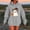 Gray, variant on asdoklhq Halloween Hoodies Graphic T Shirts Women and Winter Casual Christmas Solid Round Neck Long Sleeve Pullover Blouse Sweatshirt White 2X