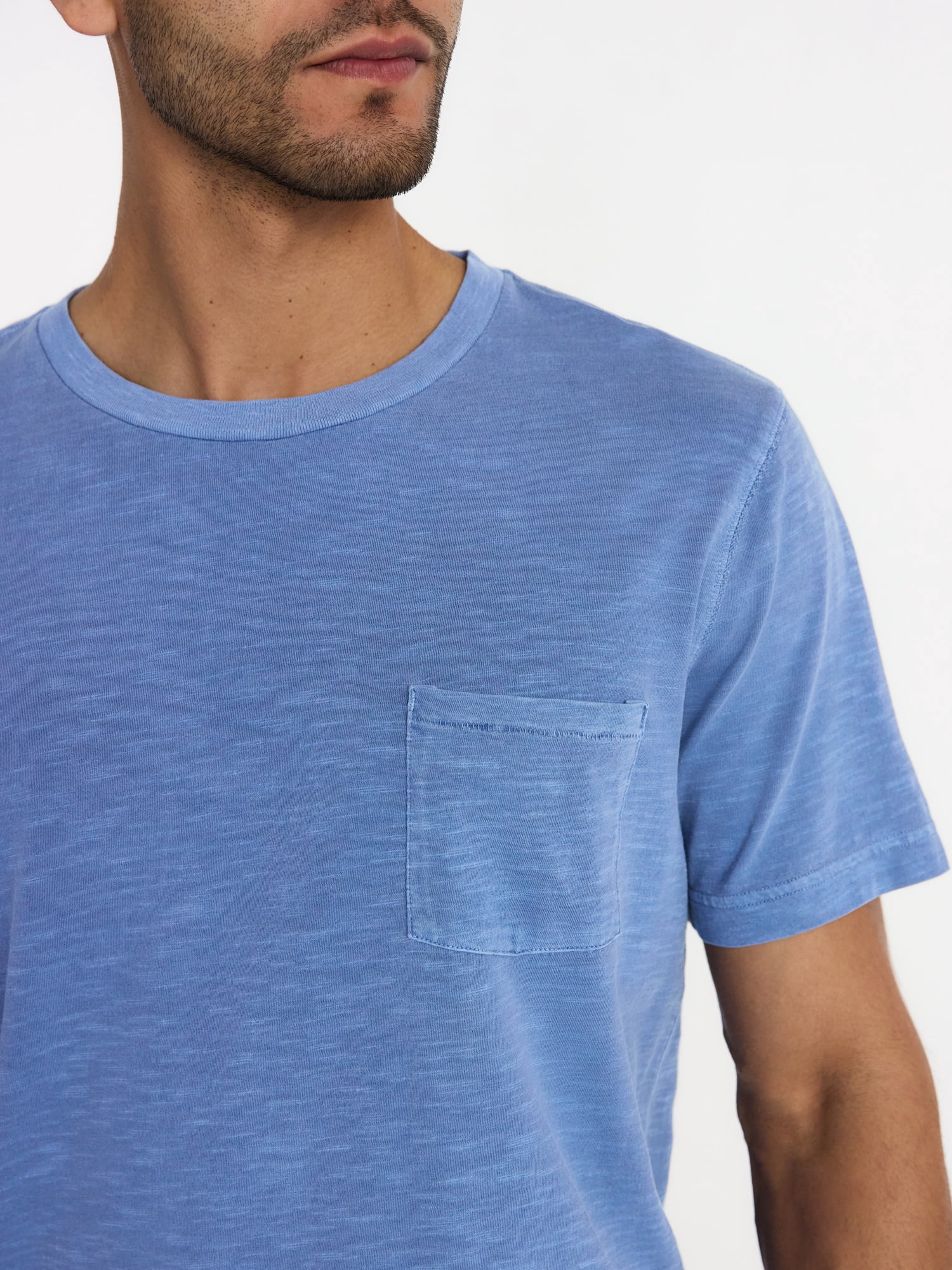 George Men's and Big Men's Slub Pocket Tee with Short Sleeves, Size XS-3XL