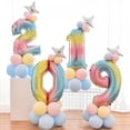 thumbnail image 4 of New 30-inch Digital Aluminum Film Balloon Combination Birthday Party Gradient Digital Column Balloon Suit, 4 of 8