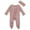 Pink, variant on Baby Girls Knit Ruffle Romper Jumpsuit Outfit Soft Comfortable Footies For Toddler Spring Fall Indoor Wear