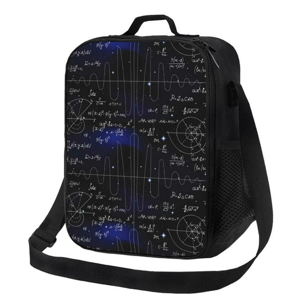 Disketp Mathematica Science Bolsa Térmica Estampada para Almuerzo, Lonchera para Hombres y Mujeres Adultos