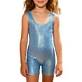 thumbnail image 2 of Kureaily Girls Sequin Tank Bodysuit With Shorts Sleeveless Leotard For Dance Gymnastics Performance Stretch Fit Comfortable Activewear 160, 2 of 4