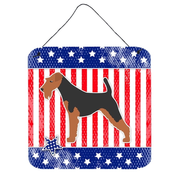 Carolines Treasures BB3285DS66 USA Patriotic Welsh Terrier Wall or Door Hanging Prints