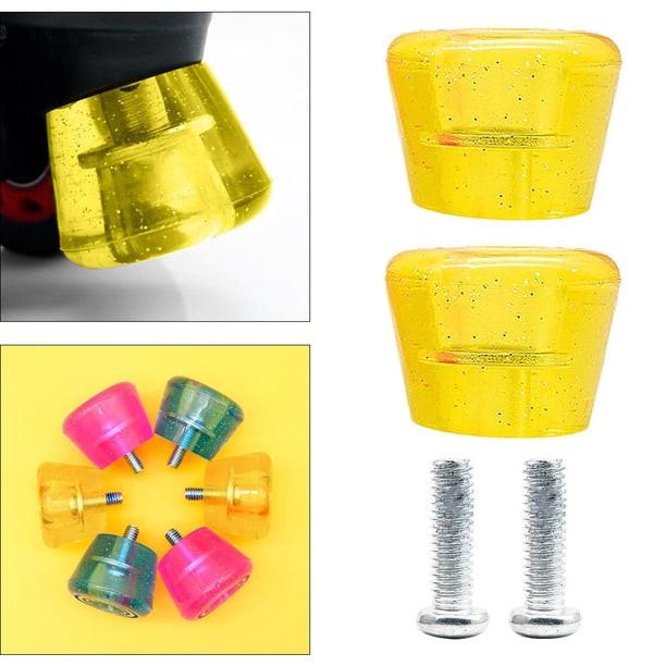 Frenos de Patines en Línea Macarena 2 Piezas Bloque Tapón Reemplazo Amarillo