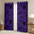thumbnail image 2 of Feelyou Mystic Purple Love Heart Black Out Curtains, Romantic Valentines Day Curtains Pack of 2 (42x63 Each), Teens Boys Girls Adult Bedroom Curtains, Blackout Curtains Room Decor, 2 of 6