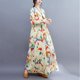 thumbnail image 4 of Vestido suelto de mujer Vintage estampado manga larga cuello redondo cintura alta Casual vestid Abanopi  Vestido, 4 of 7