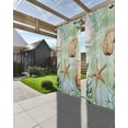 thumbnail image 3 of nqOlkjepod Outdoor Curtains for Patio Waterproof, Sage Green Coastal Outdoor Privacy Panels Grommet, Summer Ocean Starfish Shell Blackout Outside Curtains for Porch/Cabana/Pergola 54"x84", 1 Panel, 3 of 8