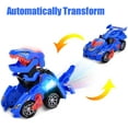 thumbnail image 2 of Transforming Dinosaur Car Toys with LED Light Music Automatic Deformation Dino Race Car Toys for Kids Boy Girls Toddlers 3 Year Old and Up Birthday Holiday Toy Gifts, 2 of 7