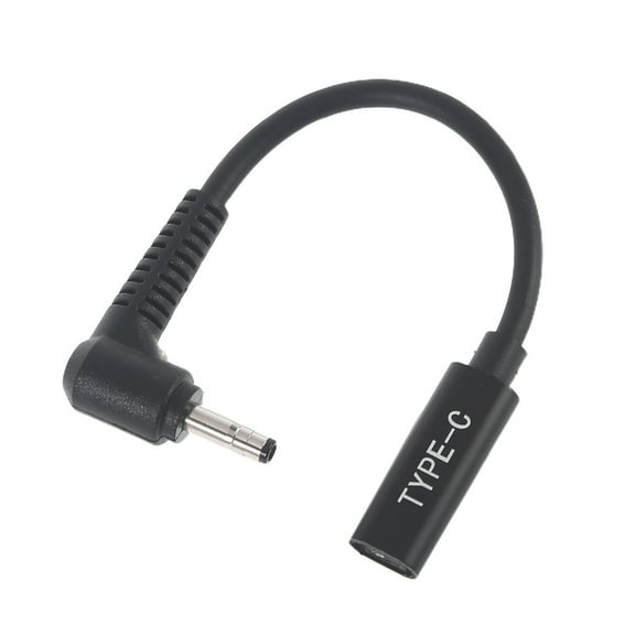 20V Type C Female to for DC 4.0x1.7mm USB C Power Extension Cord Laptop Interconnects Charging Cable Black