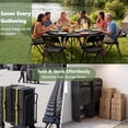thumbnail image 4 of WASUHE 4 Pack Black Folding Chairs with Enhanced Iron Frame, Stackable Plastic Folding Chairs for Party, Wedding, Meeting Room, Weight Capacity 350 lbs, 4 of 8