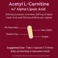 thumbnail image 6 of Acetyl L-Carnitine 500mg & Alpha Lipoic Acid 200mg per Capsule with Biotin (120 Vegetarian Capsules) - No Stearates - Vegan - Non GMO - Gluten Free, 6 of 7