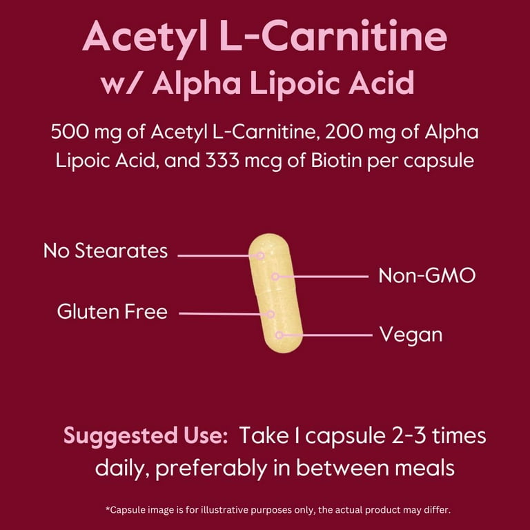 acetyl l-carnitine 500 mg alpha lipoic acid 250mg Bestvite Acetyl L-Carnitine 500mg & Alpha Lipoic Acid 200mg, 120 ct
