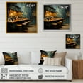 thumbnail image 4 of Designart "Jazz Serenade Nighttime Melodies III" Fashion Framed Wall Art Decor - Modern Yellow Jukeboxes Entryway Framed Wall Art Print, 4 of 6