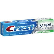 Crest: Plus Scope & Extra Whitening Mint Splash Fluoride Toothpaste, 4 oz