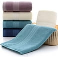 thumbnail image 3 of Toallas de spa, acabado profesional, secado rápido, toalla de algodón de alta absorción para ducha, viajes, piscina, yoga, hotel, fiestas, invitados y uso diario (4 piezas, azul), 3 of 8