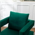 thumbnail image 4 of Roundhill Furniture Lenola Contemporary Upholstered Accent Arm Chair, Green, 4 of 15